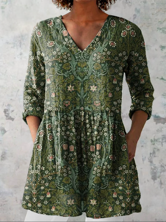 Monica | Blusa Lunga con Scollo a V