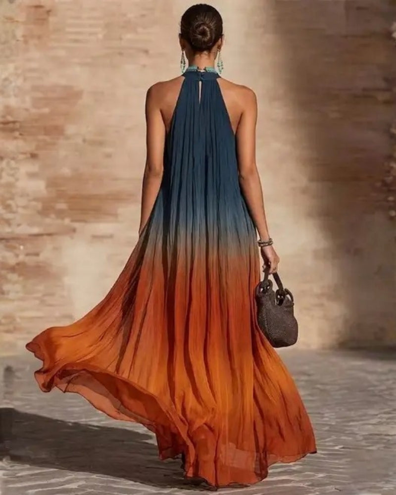 Vittoria | Abito Lungo Sfumato con Scollo Halter