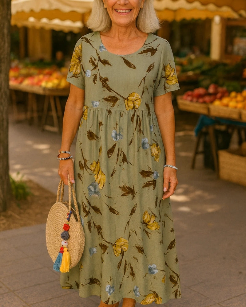 Concetta | Abito Maxi Floreale Stile Vintage