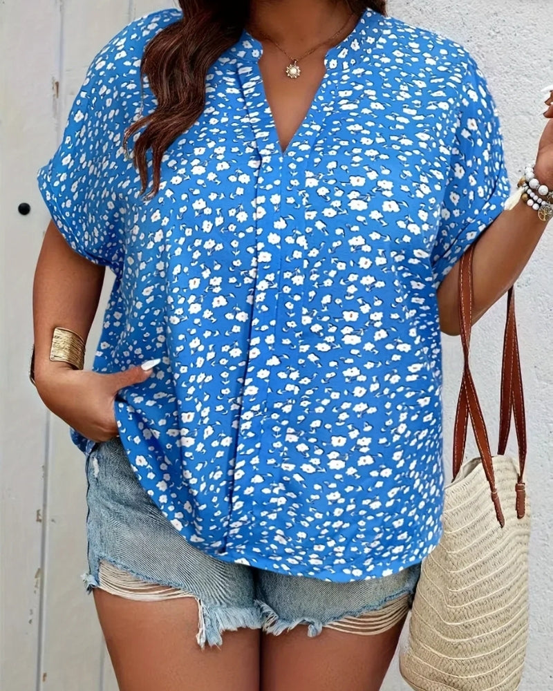 Serena | Blusa Casual con Motivo Floreale