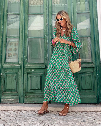 Azzurra | Vestito Lungo Boho