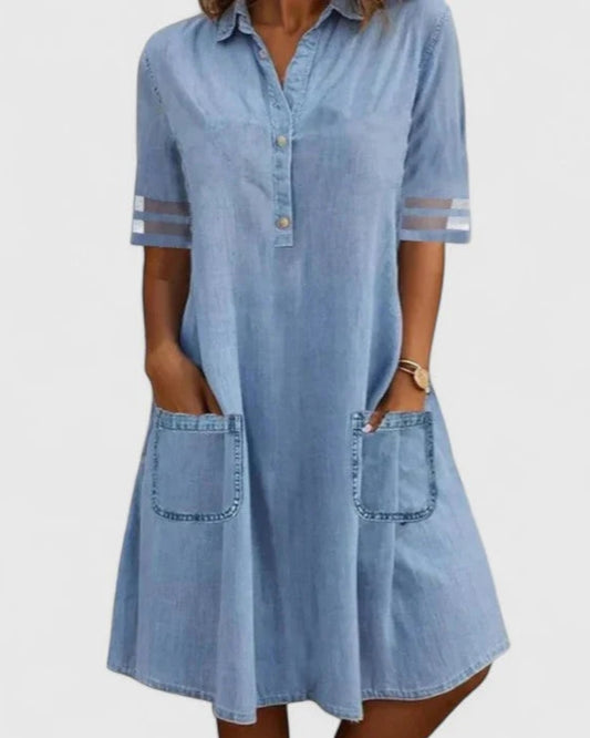 Chiara | Abito in Denim dalla Linea Armoniosa