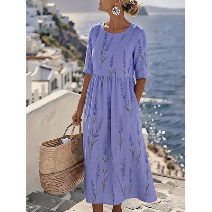 Noelia | Elegante Abito Midi Floreale Estivo