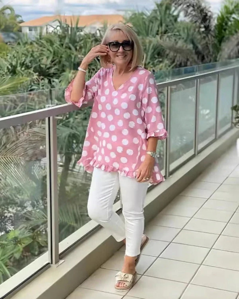 Antonella | Blusa Elegante con Scollo a V