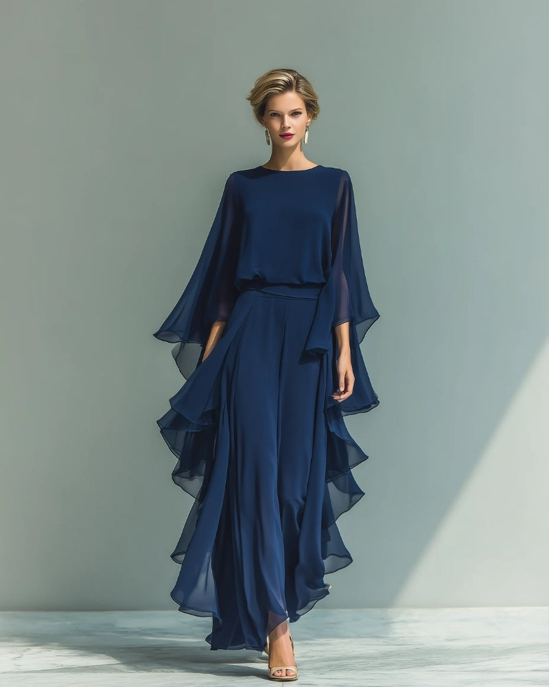 Daniela | Completo Elegante con Top Fluido e Pantaloni a Gamba Dritta