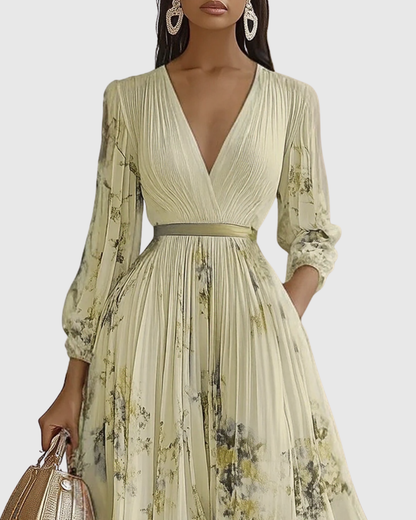 Donatella | Abito Maxi Elegante Plissettato
