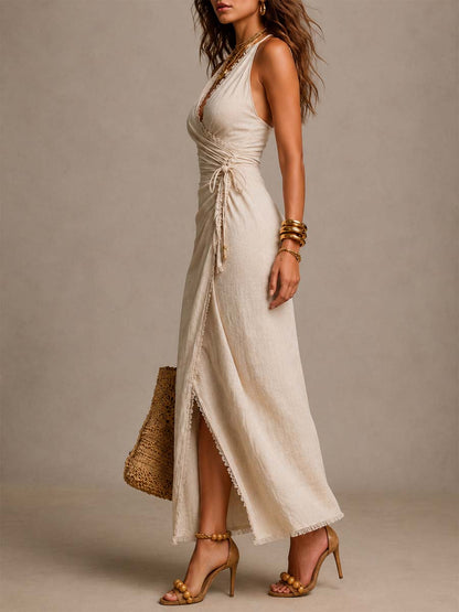 Melissa | Abito Midi con Incrocio Elegante