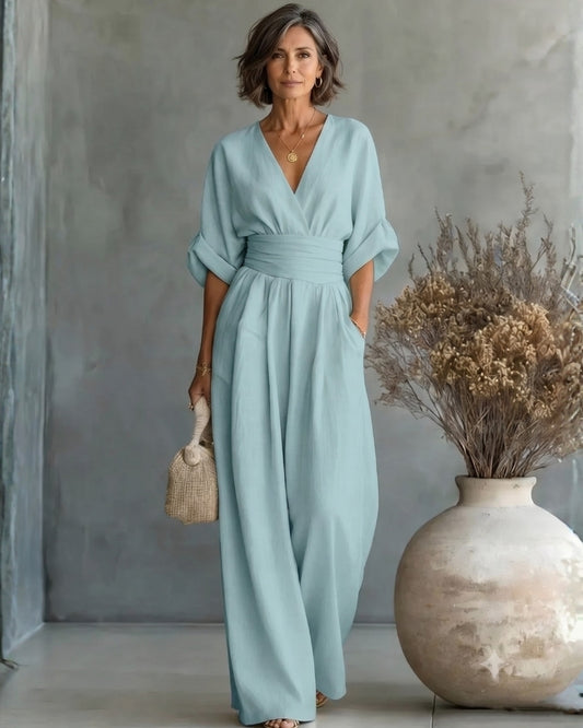Irene | Abito Elegante con Scollo a V e Schiena Scoperta