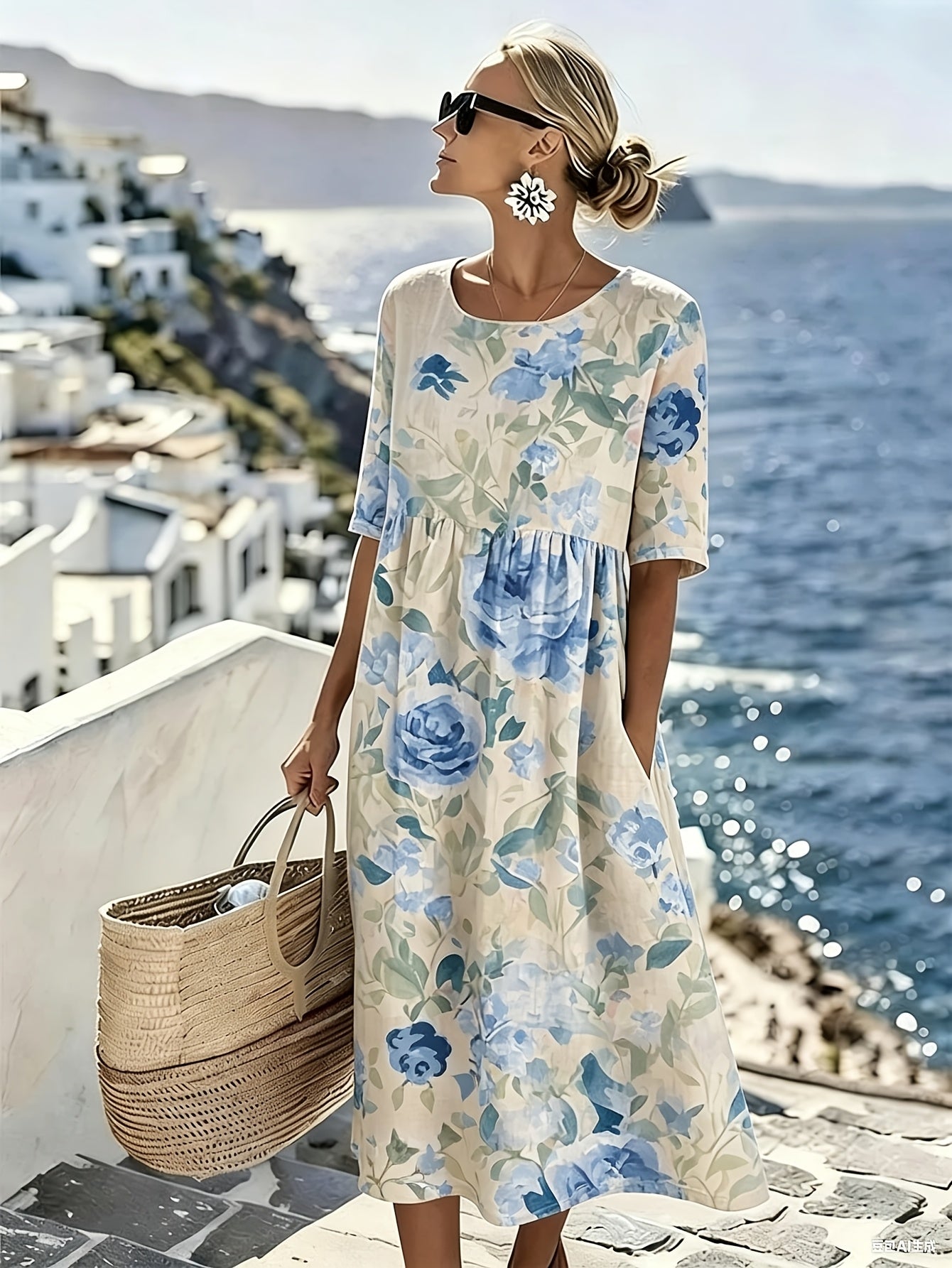 Melissa | Elegante Abito Midi Floreale Estivo