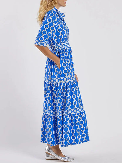 Monica | Abito Midi con Dettaglio Catena