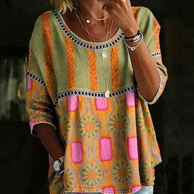 Susanna | Blusa Vintage Casual con Stampa