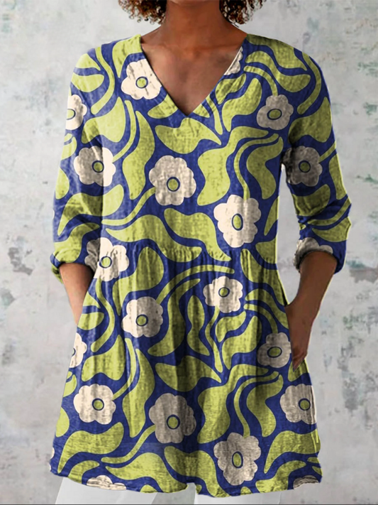 Antonella | Blusa Lunga con Scollo a V