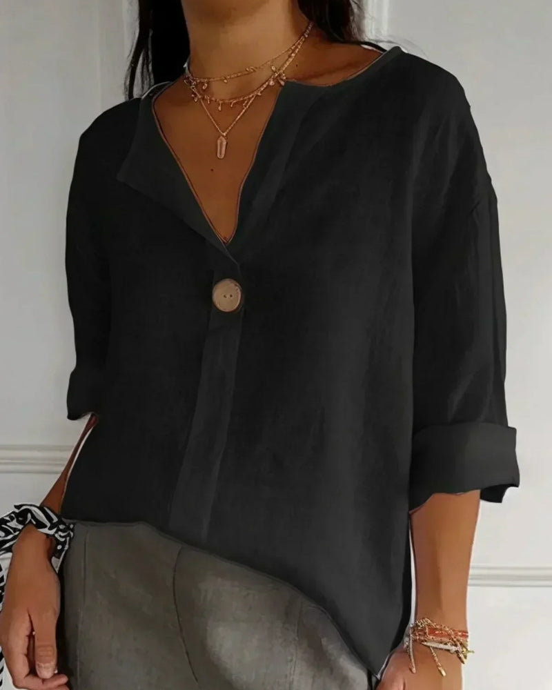 Ilaria | Blusa Casual con Scollo a V