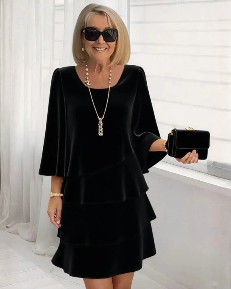 Mariella | Abito Midi Elegante con Volant