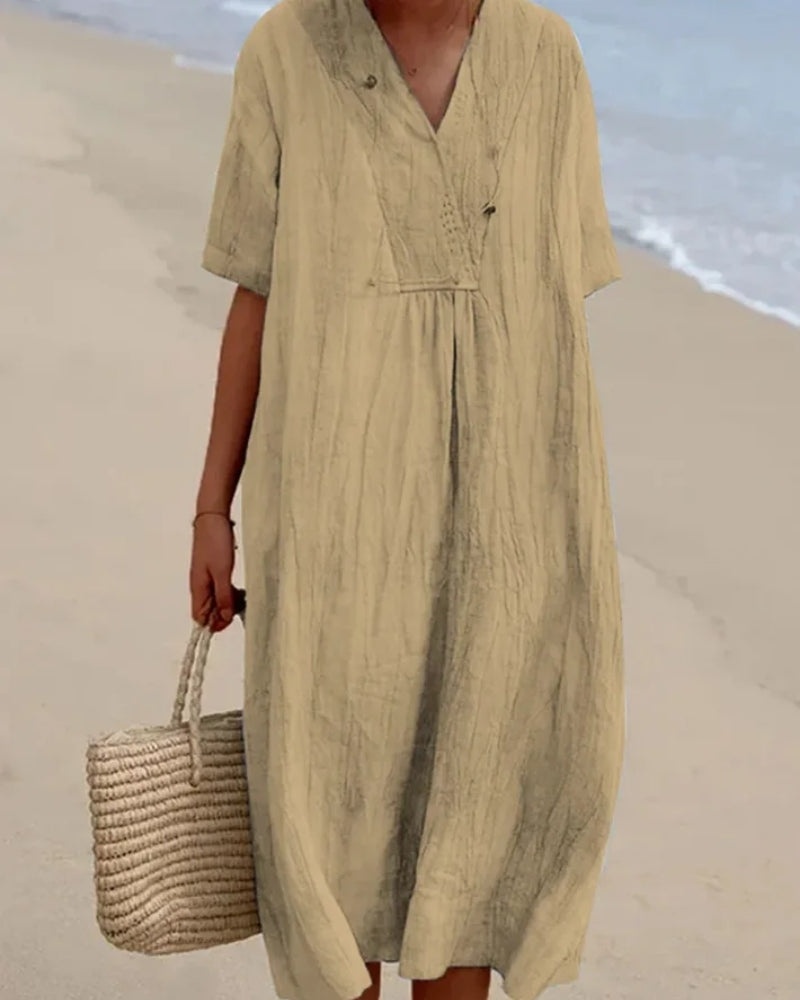 Rosa | Abito Maxi Morbido con Texture