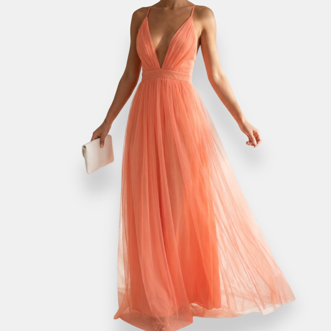 Carmela | Abito Lungo in Tulle