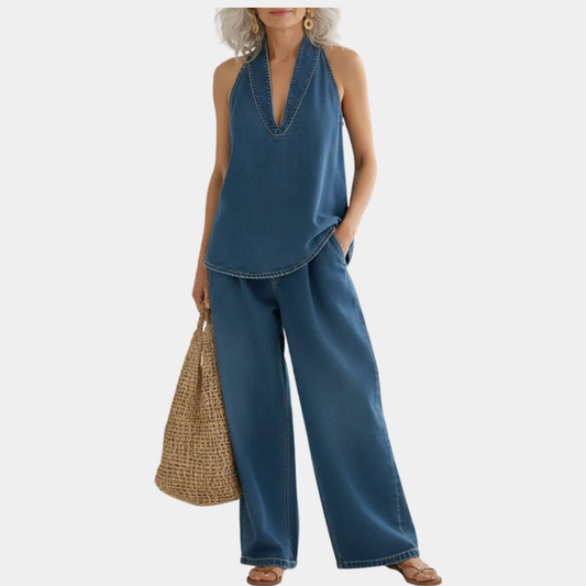 Melissa | Completo Due Pezzi in Denim Vintage Morbido