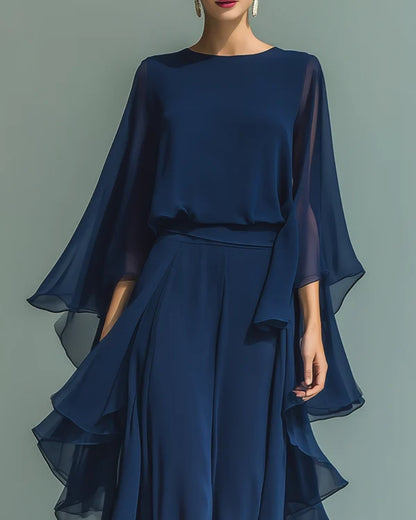 Daniela | Completo Elegante con Top Fluido e Pantaloni a Gamba Dritta