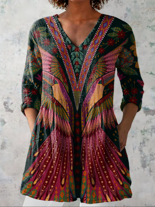 Michela | Blusa Lunga con Scollo a V