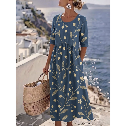 Noelia | Elegante Abito Midi Floreale Estivo
