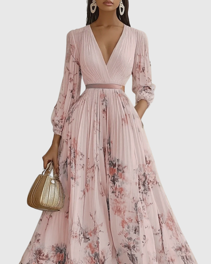 Donatella | Abito Maxi Elegante Plissettato