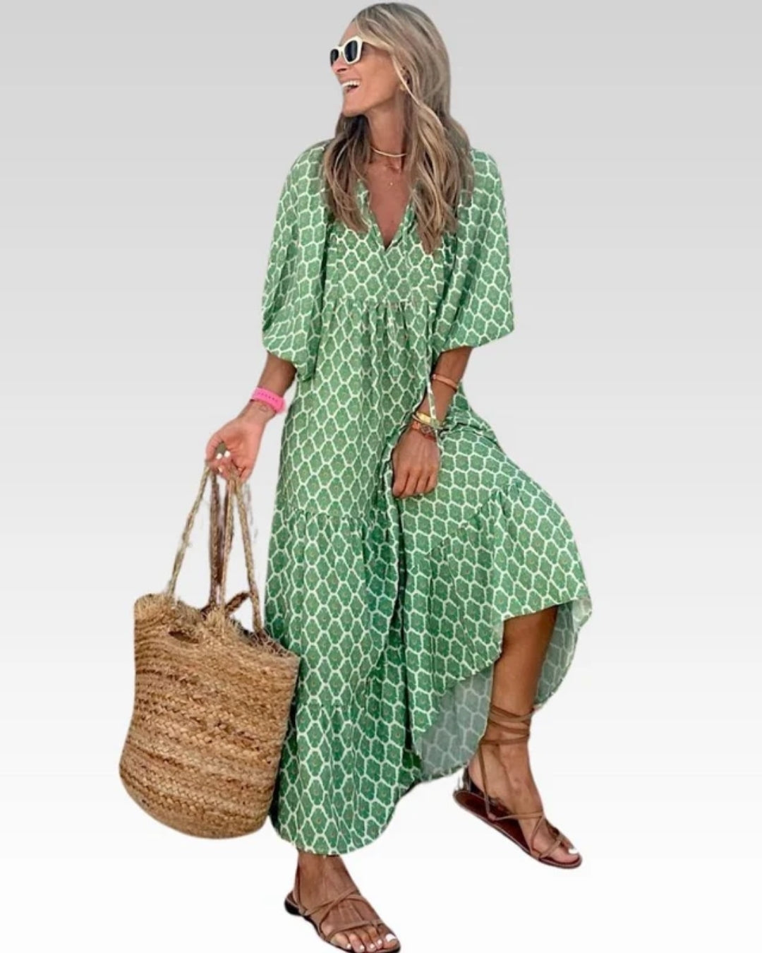 Azzurra | Vestito Lungo Boho