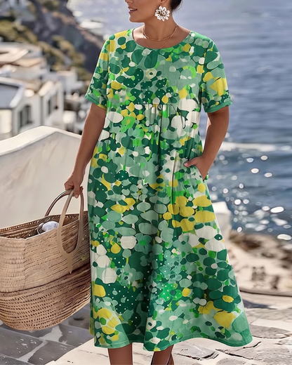 Vittoria | Elegante Abito Midi Floreale Estivo