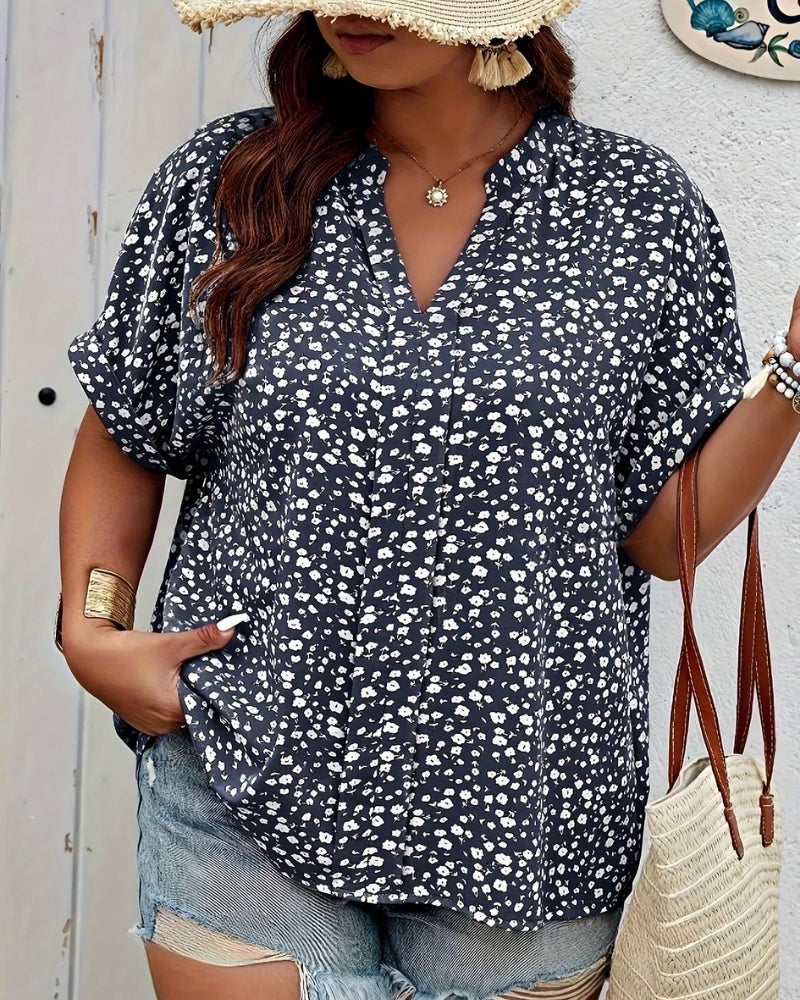 Serena | Blusa Casual con Motivo Floreale