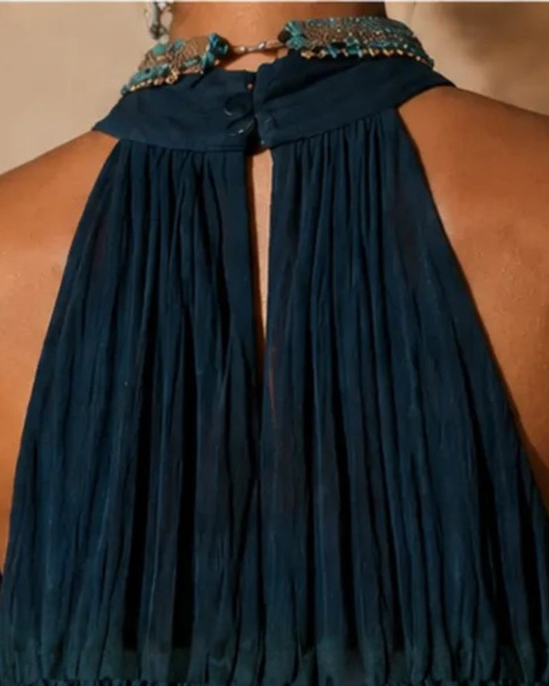 Vittoria | Abito Lungo Sfumato con Scollo Halter