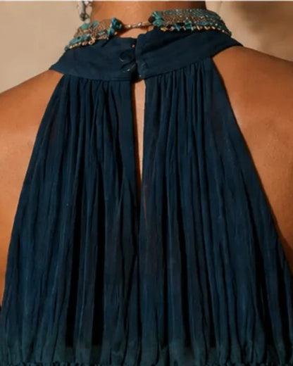 Vittoria | Abito Lungo Sfumato con Scollo Halter