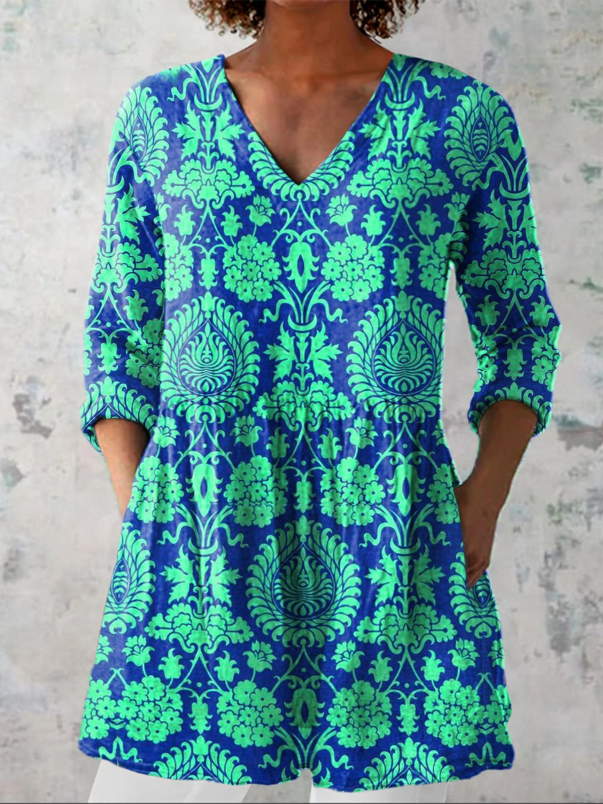 Sara | Blusa Lunga con Scollo a V