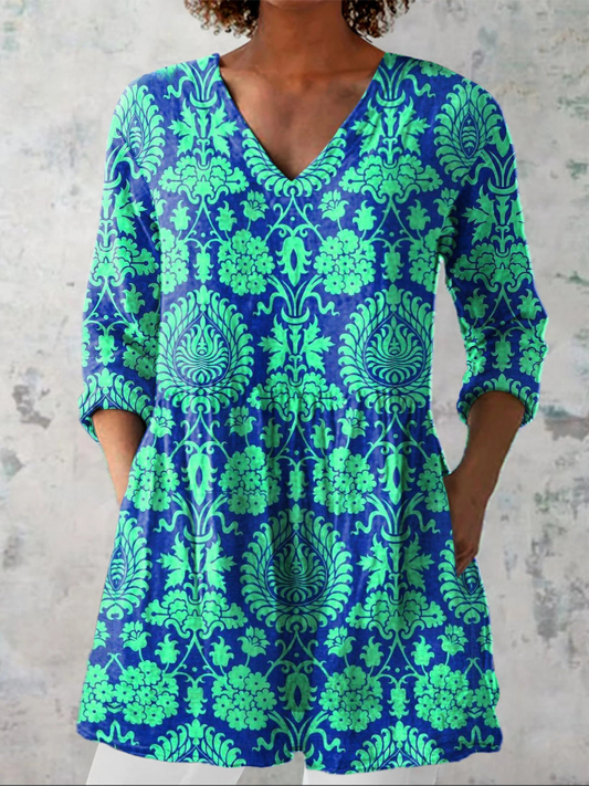 Sara | Blusa Lunga con Scollo a V