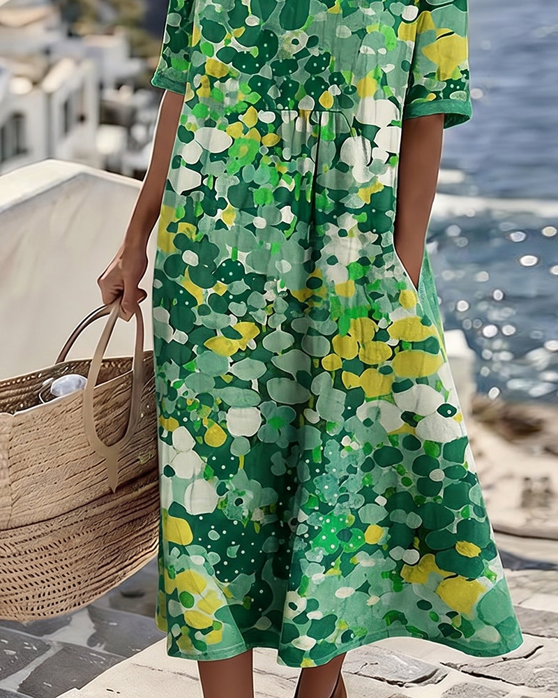 Vittoria | Elegante Abito Midi Floreale Estivo