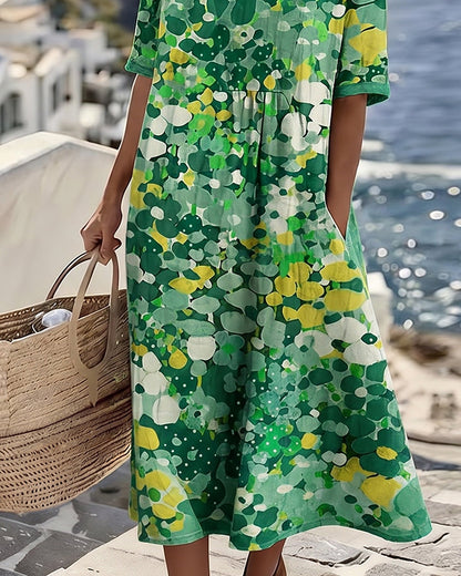 Vittoria | Elegante Abito Midi Floreale Estivo