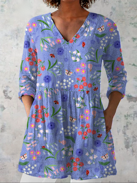 Patrizia | Blusa Lunga con Scollo a V