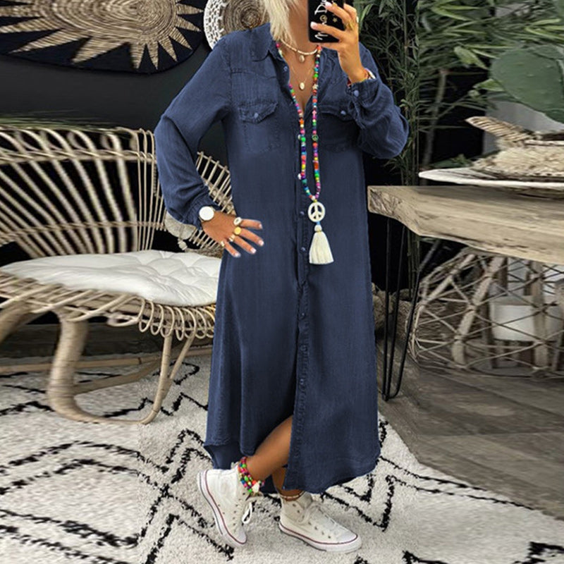 Rosaria | Abito Camicia in Denim