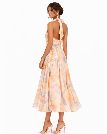 Noelia | Abito Halter in Raso d'Eleganza Senza Tempo