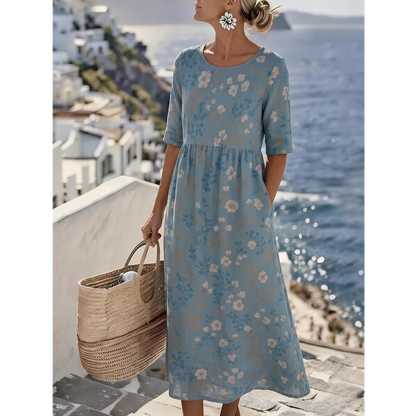 Noelia | Elegante Abito Midi Floreale Estivo