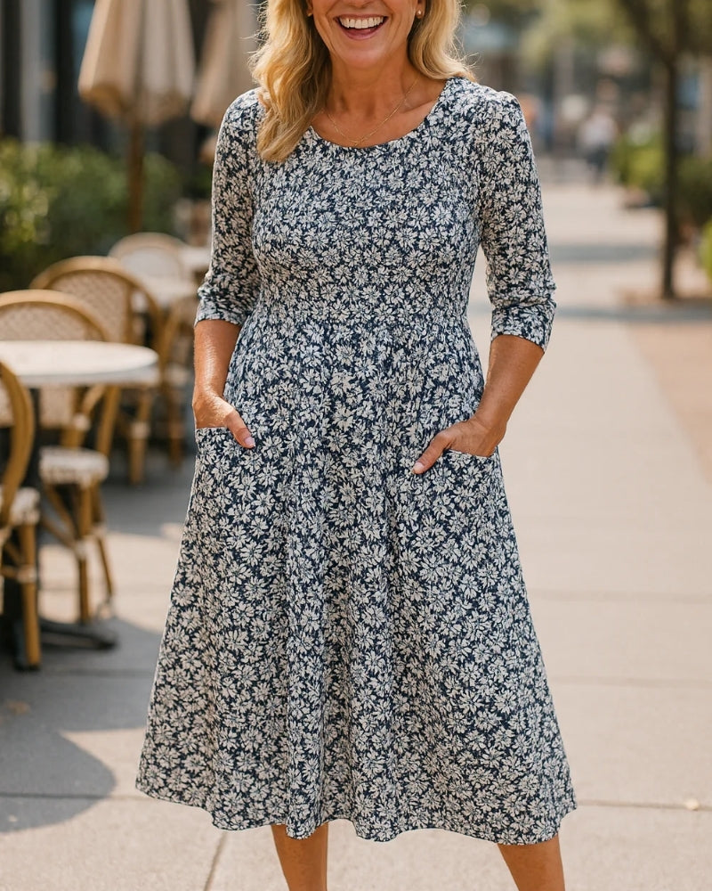 Gabriella | Abito Midi Elegante e Comodo