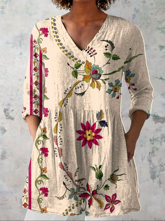 Carlotta | Blusa Lunga con Scollo a V