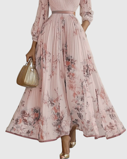 Donatella | Abito Maxi Elegante Plissettato