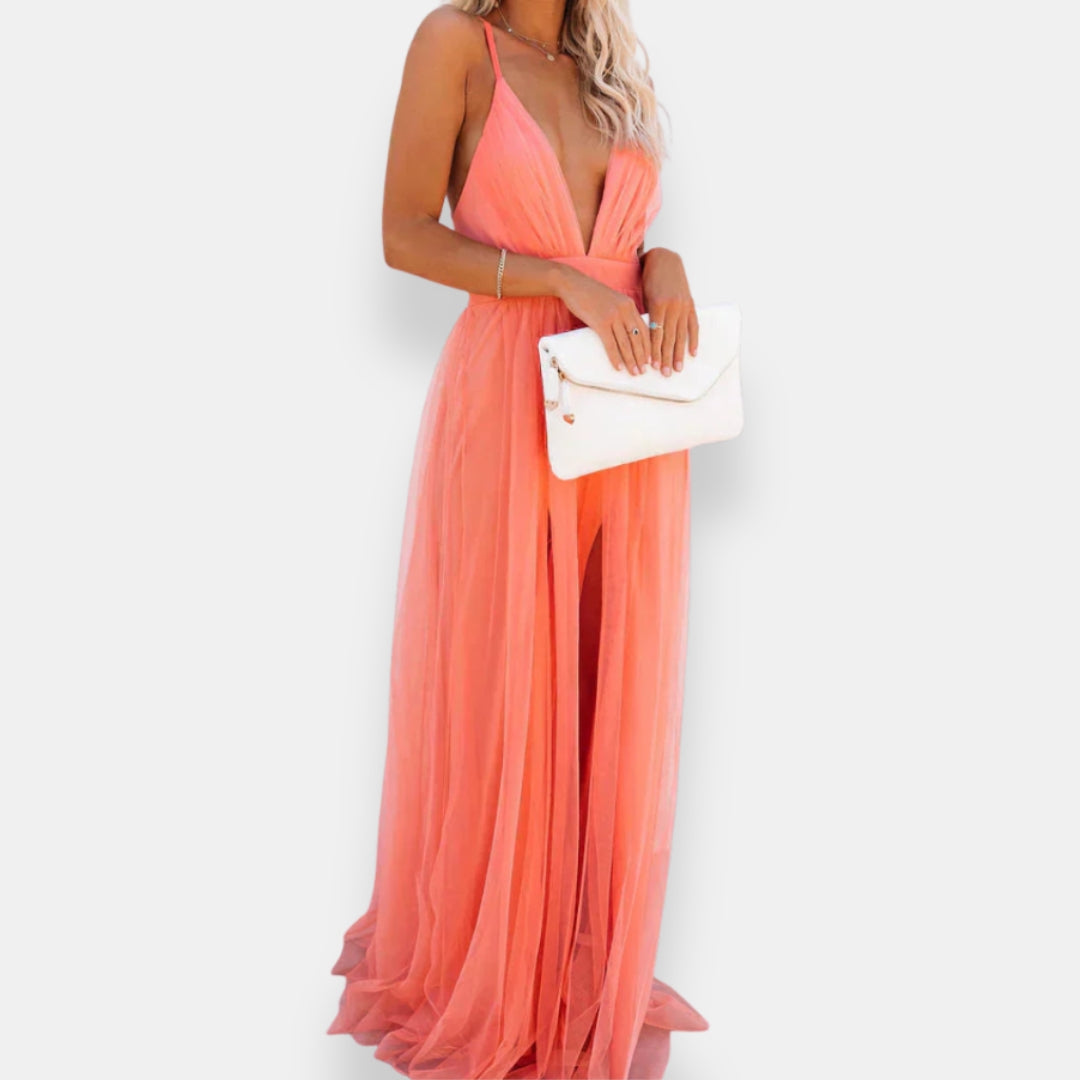Carmela | Abito Lungo in Tulle