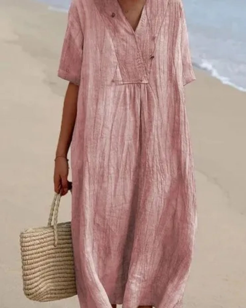 Rosa | Abito Maxi Morbido con Texture