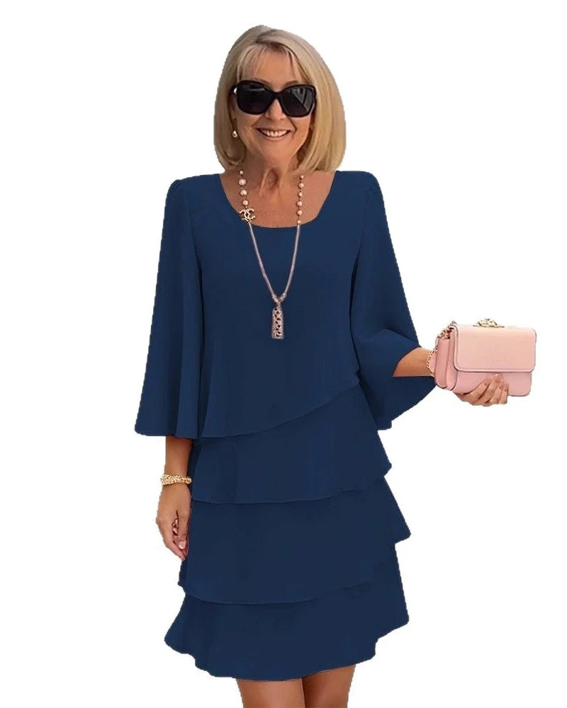 Mariella | Abito Midi Elegante con Volant