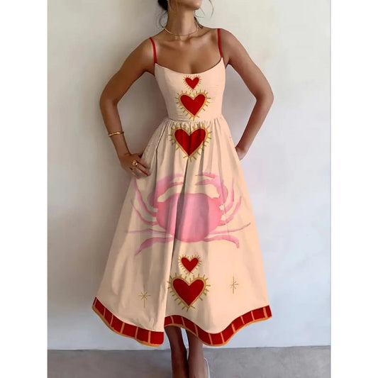 Vincenza | Abito Midi Cuore del Mare