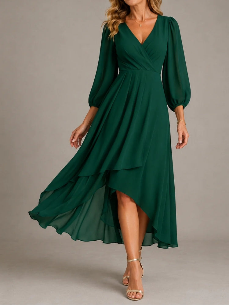 Alessandra | Abito Lungo Elegante con Scollo a V