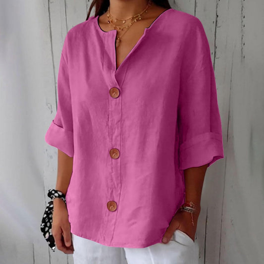 Arianna | Blusa Elegante dal Taglio Ampio - Rosa