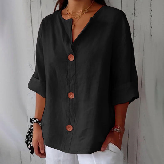 Rebecca | Blusa Elegante dal Taglio Ampio - Nero