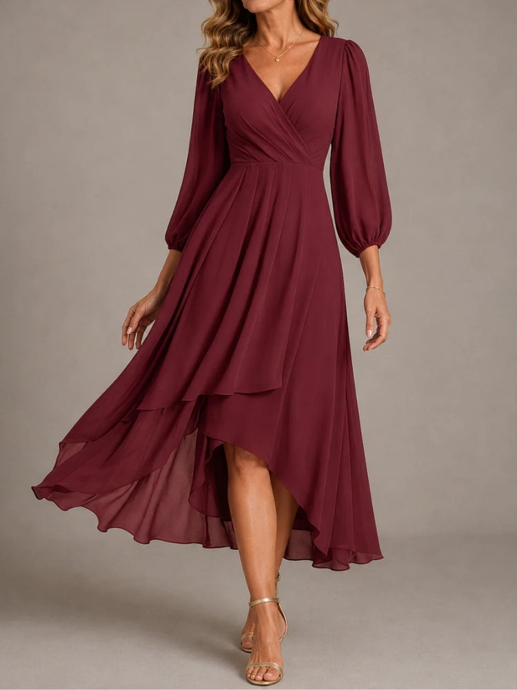 Alessandra | Abito Lungo Elegante con Scollo a V