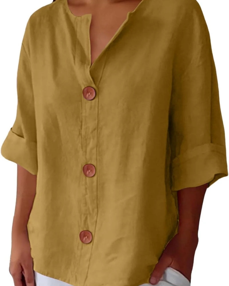 Silvia | Camicia Elegante con Scollo a V